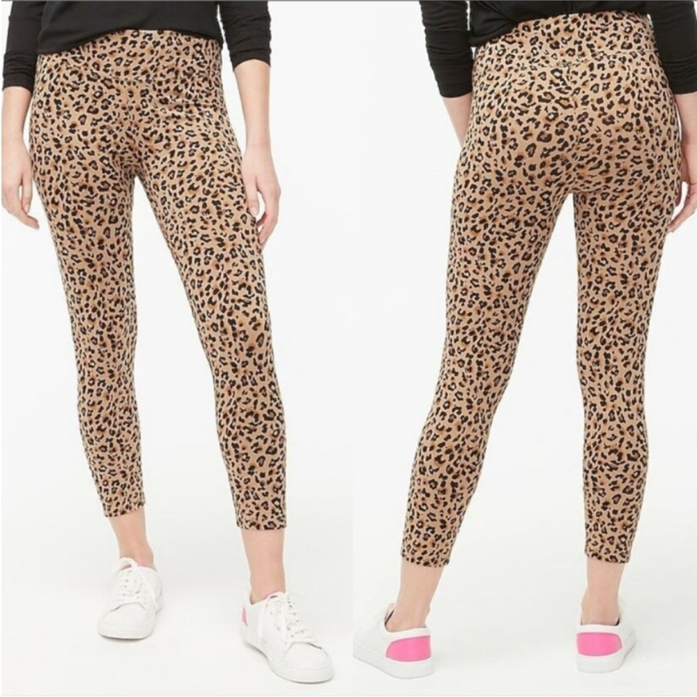 J. Crew weekend leopard cheetah print leggings 7/8 xs NWOT